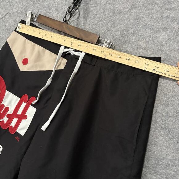 Simpsons Duff Beer Shorts Mens Size XL Black Calhoun Sportswear Drawstring - Picture 8 of 8